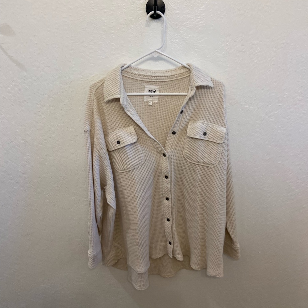 Aerie 2022 lumberjane waffle shirt